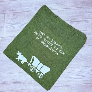New cotton Oregon trail get in loser shopping bag tote 16x14.5 handcrafted retro